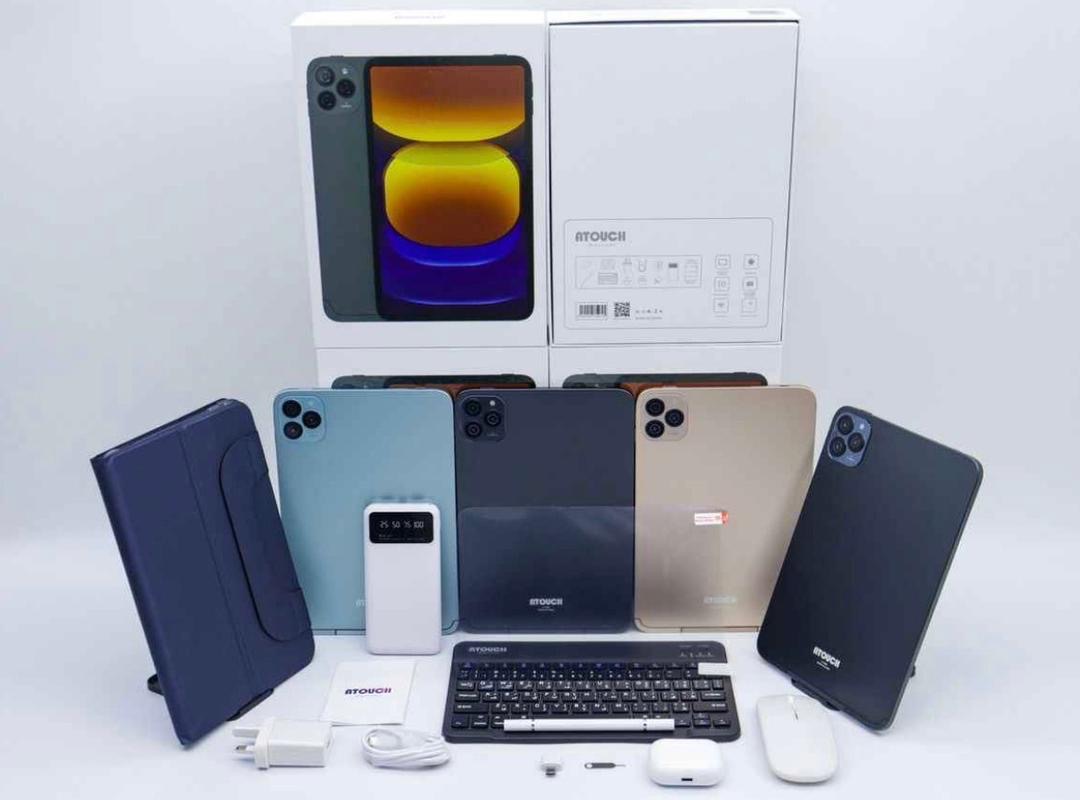 Tablette Atouch A-Tab8  – Dual SIM 5G   Ecran : 10.1’’ FHD Photo : 16MP+13MP  Mémoire  : 1T / 1000GB RAM : 16GB Batterie : 12000mAh Android : 15