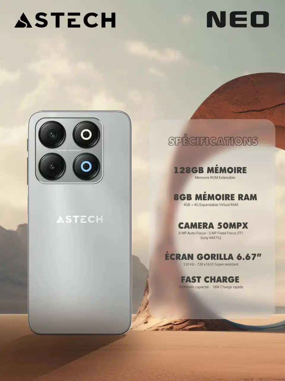 Astech NEO -128 Go – RAM 8 Go